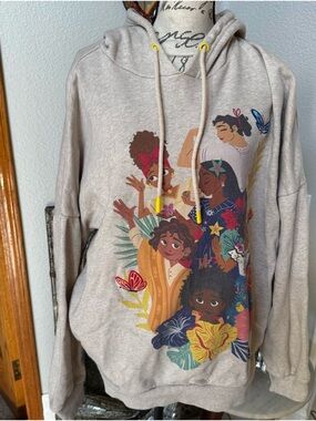 Disney Encanto "La Familia Es Todo" Multicolor Hoodie Sweatshirt Adult Size L